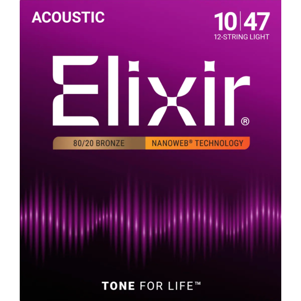 Elixir Nanoweb Acoustic Bronze 11152 12-String Light 10-47 / 10-27